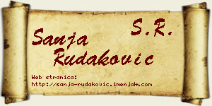Sanja Rudaković vizit kartica